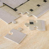 ヴィンテージ建築、フロアプラン、ギリシャヴィラ ジグソーパズル (側面)