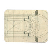 ヴィンテージ建築、ルネサンス時代の透視図 マグネット (横)