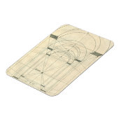 ヴィンテージ建築、ルネサンス時代の透視図 マグネット (左側)