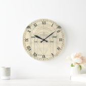 ヴィンテージ建築、ルネサンス時代の透視図 ラージ壁時計 (ホーム)