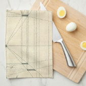 ヴィンテージ建築、ルネッサンス・アーチの視点 キッチンタオル (四つ折り)