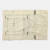 ヴィンテージ建築、ルネッサンス・アーチの視点 キッチンタオル (横)