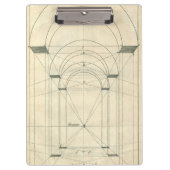 ヴィンテージ建築、ルネッサンス・アーチの視点 クリップボード (正面)