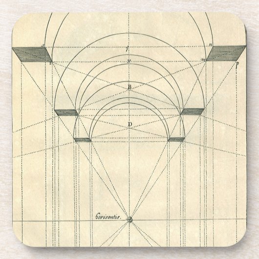 ヴィンテージ建築、ルネッサンス・アーチの視点 コースター (正面)