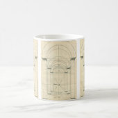 ヴィンテージ建築、ルネッサンス・アーチの視点 コーヒーマグカップ (中央)