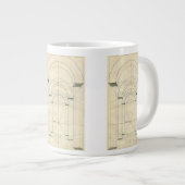 ヴィンテージ建築、ルネッサンス・アーチの視点 ジャンボコーヒーマグカップ (正面右)