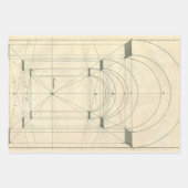 ヴィンテージ建築、ルネッサンス・アーチの視点 ラッピングペーパーシート (正面3)