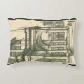 ヴィンテージ建築、ローマの中庭(柱あり) アクセントクッション (裏面)