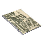 ヴィンテージ建築、ローマの中庭(柱あり) ノートブック (右側)