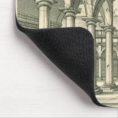 ヴィンテージ建築、ローマの中庭(柱あり) マウスパッド (コーナー)