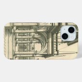 ヴィンテージ建築、ローマの中庭(柱あり) Case-Mate iPhoneケース (裏面 (横))