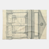 ヴィンテージ建築、ローマの柱廊を持つ キッチンタオル (横)