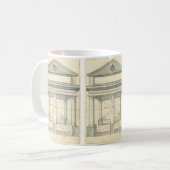 ヴィンテージ建築、ローマの柱廊を持つ コーヒーマグカップ (正面左)