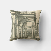 ヴィンテージ建築、古代ローマの列柱を持つ中庭 クッション (裏面)