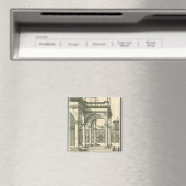 ヴィンテージ建築、古代ローマの列柱を持つ中庭 マグネット (インサイチュ (食洗機))