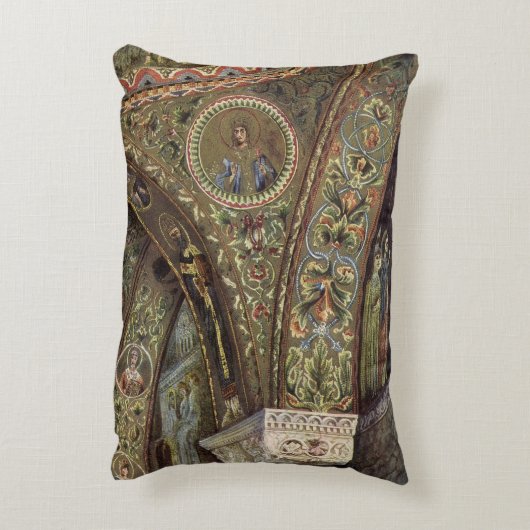 ヴィンテージ建築、教会の装飾アーチ アクセントクッション (裏面(縦))