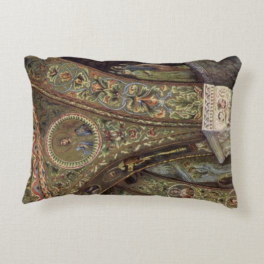 ヴィンテージ建築、教会の装飾アーチ アクセントクッション (裏面)