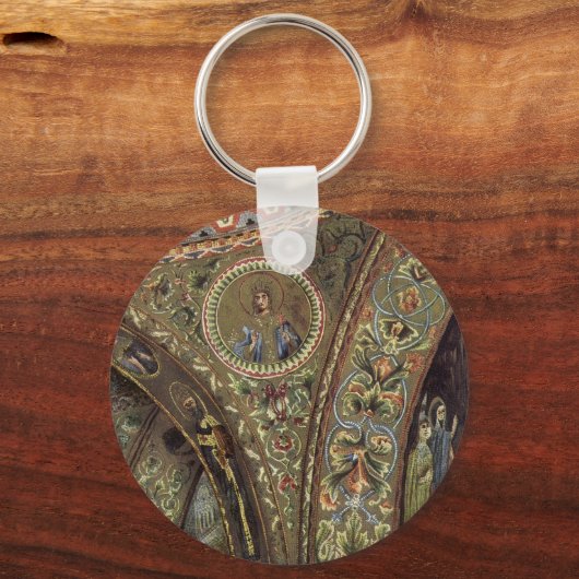 ヴィンテージ建築、教会の装飾アーチ キーホルダー (正面)