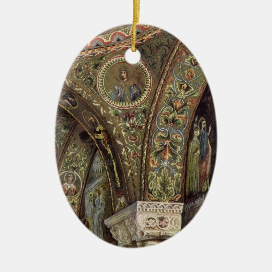 ヴィンテージ建築、教会の装飾アーチ セラミックオーナメント (正面)