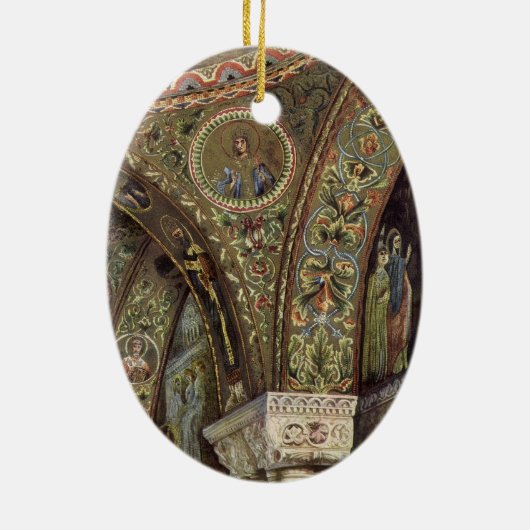 ヴィンテージ建築、教会の装飾アーチ セラミックオーナメント (裏面)