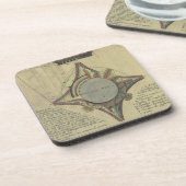 ヴィンテージ建築、装飾キャピタルクラウン コースター (左側)