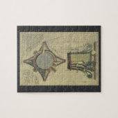 ヴィンテージ建築、装飾キャピタルクラウン ジグソーパズル (横)