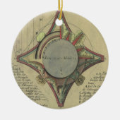 ヴィンテージ建築、装飾キャピタルクラウン セラミックオーナメント (正面)