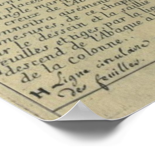 ヴィンテージ建築、装飾キャピタルクラウン ポスター (角)