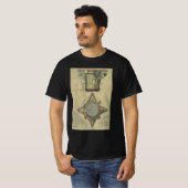 ヴィンテージ建築、装飾キャピタルクラウン Tシャツ (正面フル)