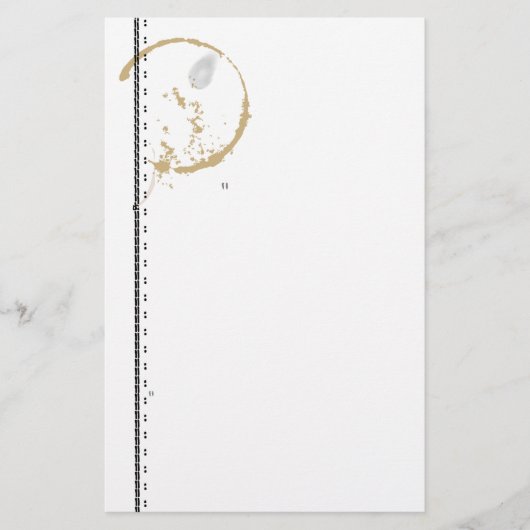 ヴィンテージ式コーヒー汚れグンギー文房具 便箋 (正面)