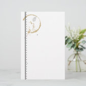 ヴィンテージ式コーヒー汚れグンギー文房具 便箋 (スタンド正面)