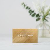 ヴィンテージ式ロゴ竹木材名刺 名刺 (スタンド正面)