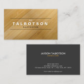 ヴィンテージ式ロゴ竹木材名刺 名刺 (正面/裏面)