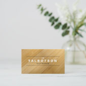 ヴィンテージ式ロゴ竹木材名刺 名刺 (スタンド正面)