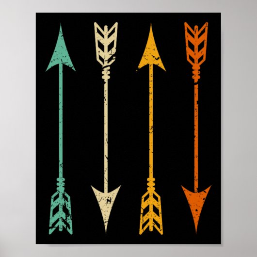 ヴィンテージ弓矢狩りレトロ ポスター (正面)