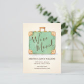 ヴィンテージ引っ越しましたの移行発表 ポストカード (スタンド正面)