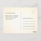 ヴィンテージ引っ越しましたの移行発表 ポストカード (裏面)