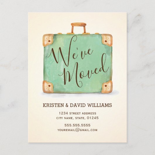 ヴィンテージ引っ越しましたの移行発表 ポストカード (正面)