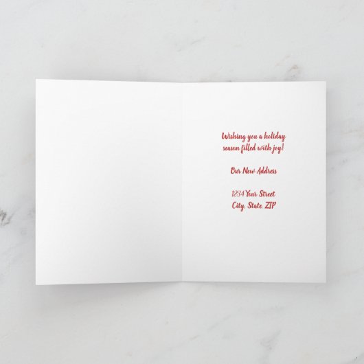 ヴィンテージ引っ越しましたメリークリスマスカード シーズンカード (内部)