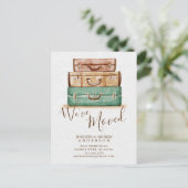 ヴィンテージ引っ越しました移動告知ポストカード 案内ポストカード (スタンド正面)