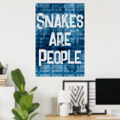 ヴィンテージ引用文ことわざプリント「ヘビは人々」アート ポスター (ホームオフィス)