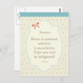 ヴィンテージ引用文はがき – グレー ポストカード (正面/裏面)