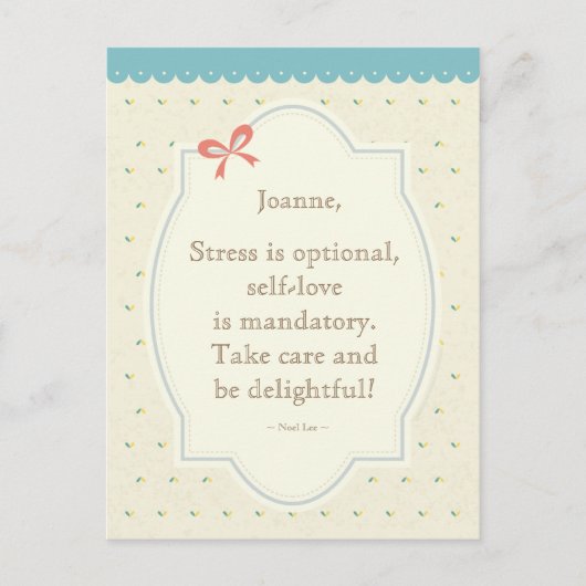 ヴィンテージ引用文はがき – グレー ポストカード (正面)