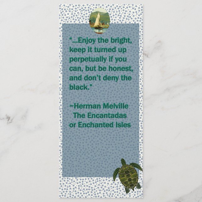 ヴィンテージ引用文亀とボートのブックマーク (正面)