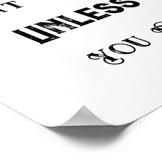 ヴィンテージ引用文、夢は動作しない ポスター (角)