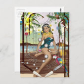 ヴィンテージ弾球機 ポストカード (正面/裏面)