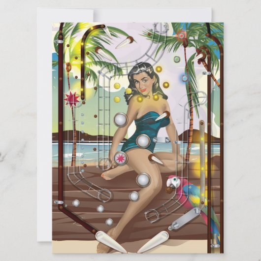 ヴィンテージ弾球機 招待状 (正面)