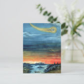 ヴィンテージ彗星ブックイラストレーションアチメ ポストカード (スタンド正面)