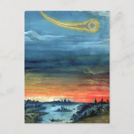 ヴィンテージ彗星ブックイラストレーションアチメ ポストカード