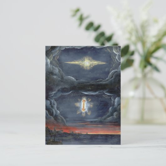 ヴィンテージ彗星ブックイラストレーションペルティカ ポストカード (スタンド正面)